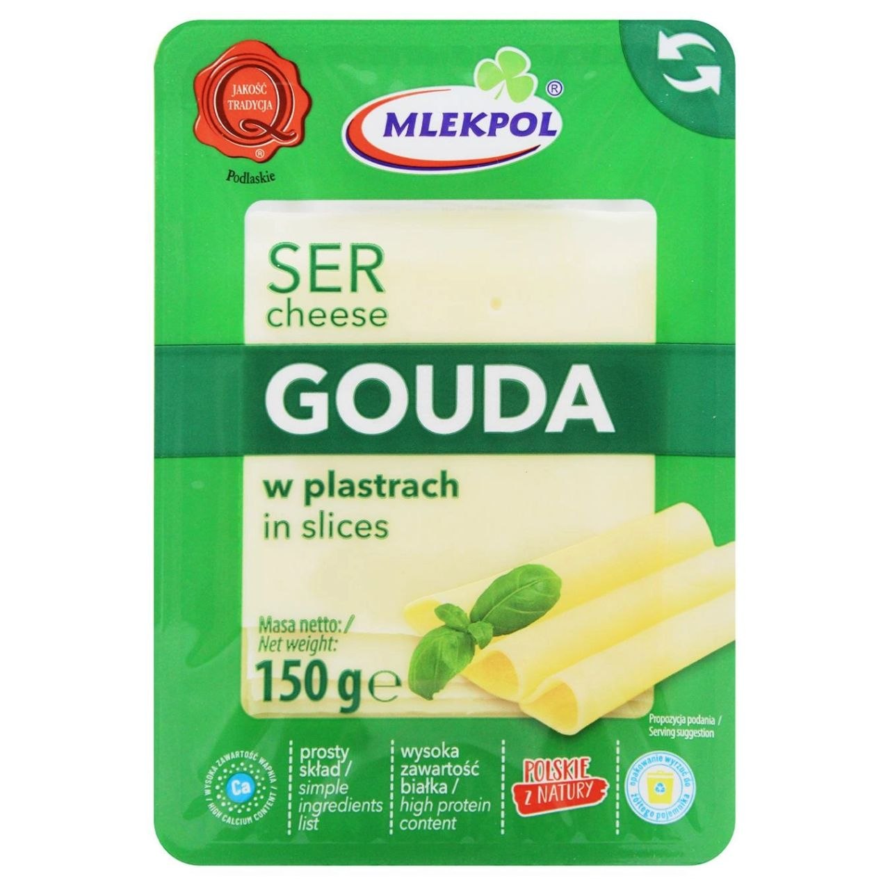 Сир Гауда нар. 45% MLEKPOL 150г